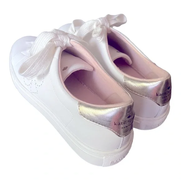 NWT Kate Spade Genuine Leather Sneakers 8.5 - Picture 2 of 6